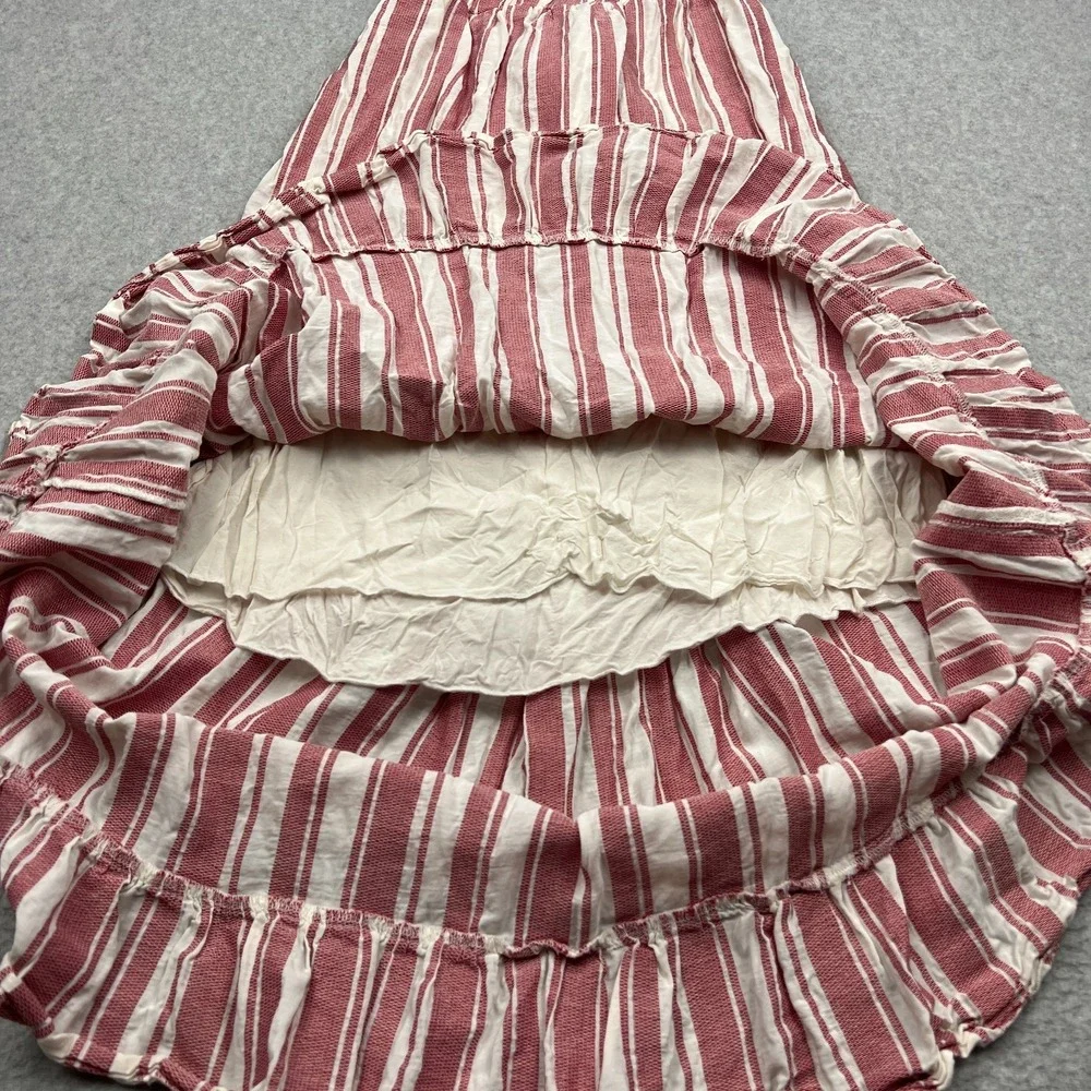 Anthropologie Maeve Striped Maxi Dress‎ Women's XL Tiered Open Back Lined Boho - Picture 3 of 12